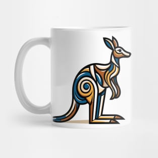 Pop art kangaroo illustration. cubism illustration of a kangaroo Mug